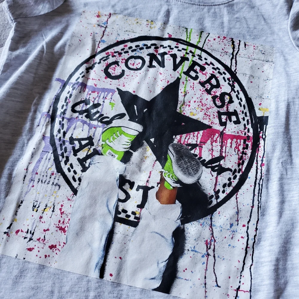 ⭐ 4/$20 Converse‎ Girls T-shirt Small NWT